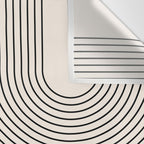 Mid Century Modern Geometric 70 (Rainbow and Sun Abstraction) Wall Tapestry Gallery Image 3