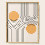 Mid Century Modern Geometric 70 (Rainbow and Sun Abstraction) Serving Tray Gallery Image 1