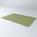 Bows & Ribbons Pattern XXIII Olive Green Rug Gallery Image 3