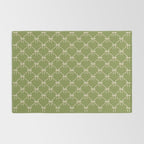 Bows & Ribbons Pattern XXIII Olive Green Rug Gallery Image 2