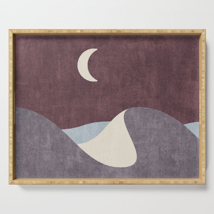 LANDSHAPES / Desert - Night Serving Tray Gallery Image 1