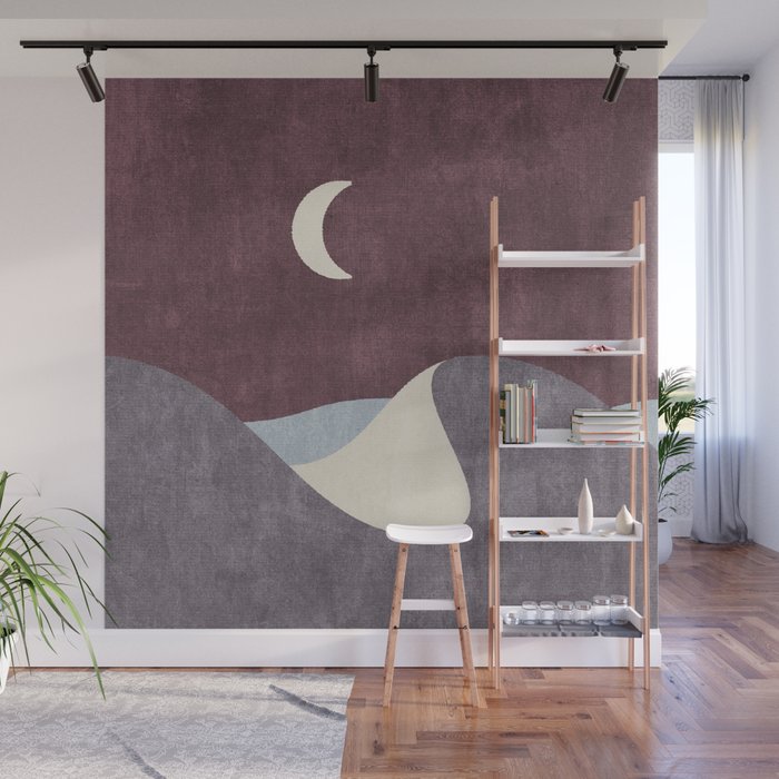 LANDSHAPES / Desert - Night Wall Mural Gallery Image 1