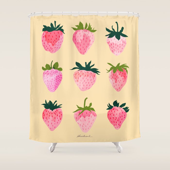 Strawberry Dreams Shower Curtain Gallery Image 1