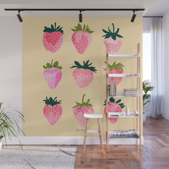 Strawberry Dreams Wall Mural