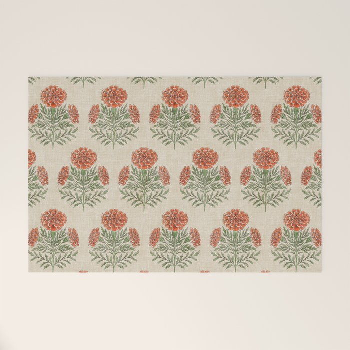 Marigold - persimmon Welcome Mat Gallery Image 1