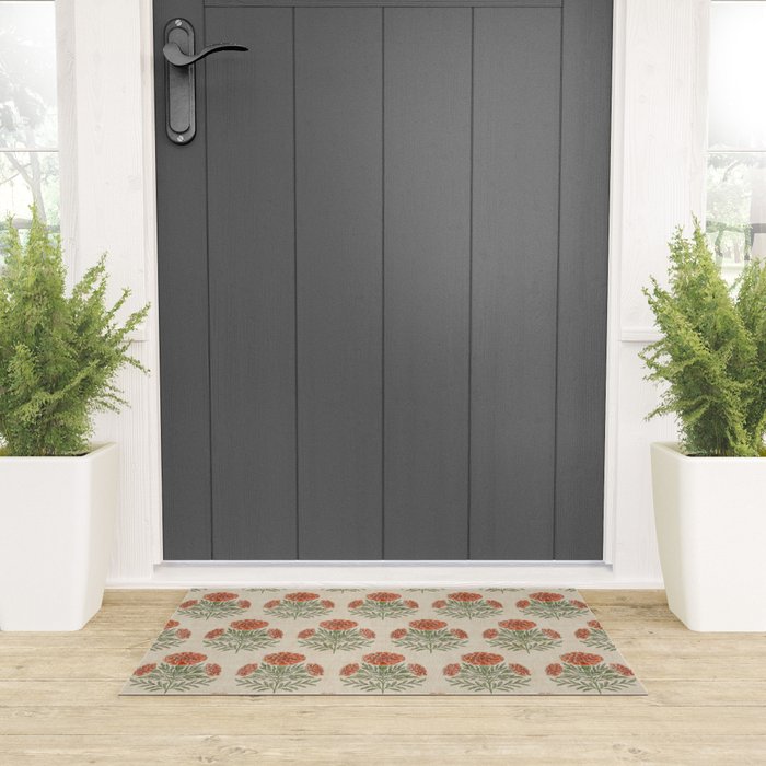 Marigold - persimmon Welcome Mat Gallery Image 3