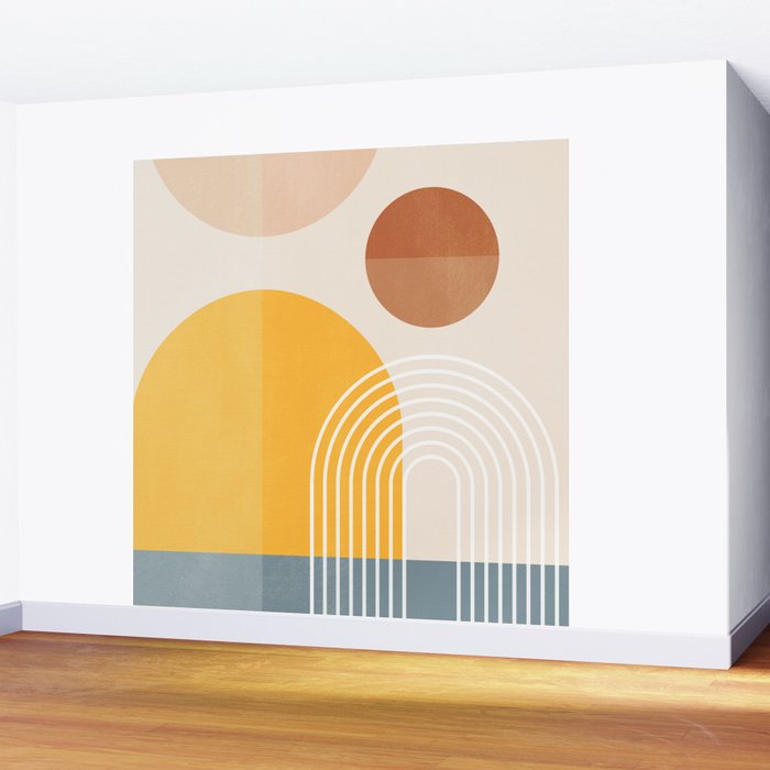 Minimal Geometric Shapes 164 Wall Mural Gallery Image 2