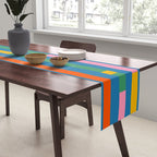 Modular Stripes Colorful Modern Minimalist Pop Abstract Table Runner Gallery Image 2
