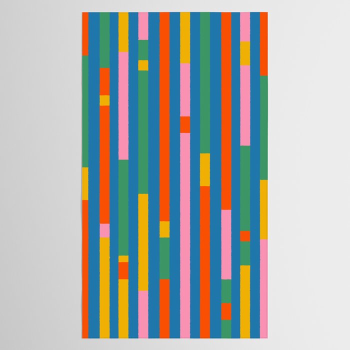 Modular Stripes Colorful Modern Minimalist Pop Abstract Tablecloth Gallery Image 2