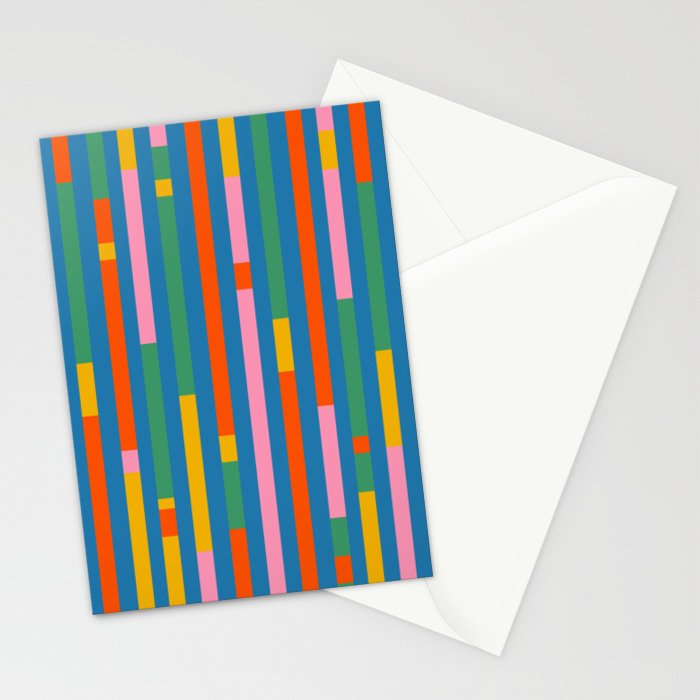 Modular Stripes Colorful Modern Minimalist Pop Abstract Stationery Card Gallery Image 2