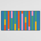 Modular Stripes Colorful Modern Minimalist Pop Abstract Desk Mat Gallery Image 3