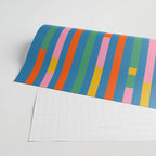 Modular Stripes Colorful Modern Minimalist Pop Abstract Wrapping Paper Gallery Image 2