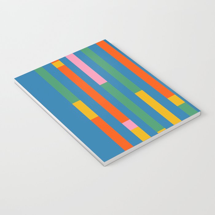 Modular Stripes Colorful Modern Minimalist Pop Abstract Notebook Gallery Image 3
