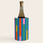 Modular Stripes Colorful Modern Minimalist Pop Abstract Wine Chiller Gallery Image 3