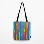 Modular Stripes Colorful Modern Minimalist Pop Abstract Tote Bag Gallery Image 2