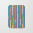 Modular Stripes Colorful Modern Minimalist Pop Abstract Bath Mat Gallery Image 1