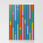 Modular Stripes Colorful Modern Minimalist Pop Abstract Stationery Card Gallery Image 2