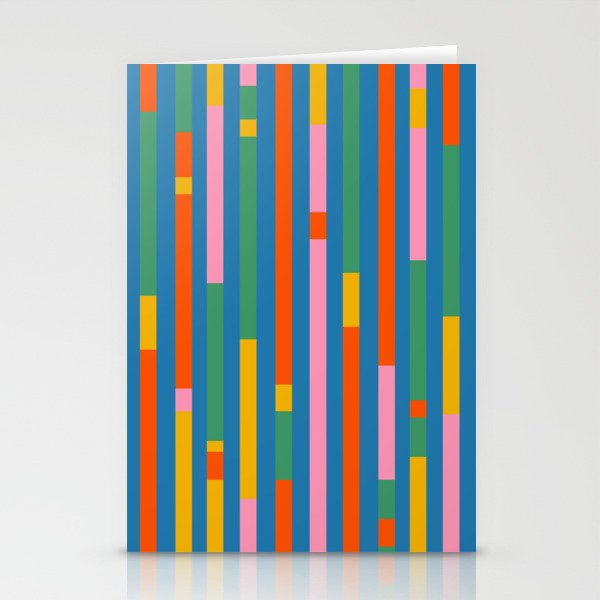 Modular Stripes Colorful Modern Minimalist Pop Abstract Stationery Card Gallery Image 2