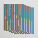 Modular Stripes Colorful Modern Minimalist Pop Abstract Wrapping Paper Gallery Image 3