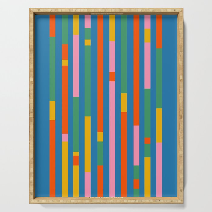 Modular Stripes Colorful Modern Minimalist Pop Abstract Serving Tray Gallery Image 1