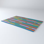 Modular Stripes Colorful Modern Minimalist Pop Abstract Rug Gallery Image 3