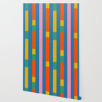Modular Stripes Colorful Modern Minimalist Pop Abstract Wallpaper Gallery Image 2