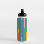 Modular Stripes Colorful Modern Minimalist Pop Abstract Water Bottle Gallery Image 3