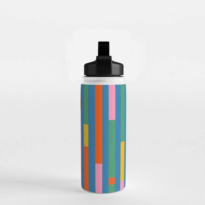 Modular Stripes Colorful Modern Minimalist Pop Abstract Water Bottle Gallery Image 2