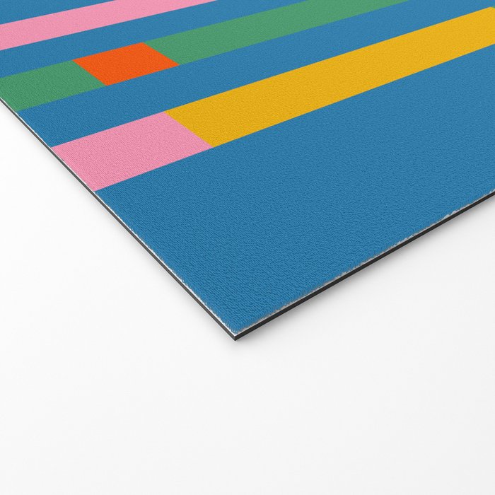 Modular Stripes Colorful Modern Minimalist Pop Abstract Welcome Mat Gallery Image 2