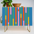 Modular Stripes Colorful Modern Minimalist Pop Abstract Credenza Gallery Image 1