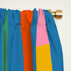 Modular Stripes Colorful Modern Minimalist Pop Abstract Window Curtain Gallery Image 2
