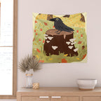 Woodland Crow Wall Tapestry Gallery Image 2