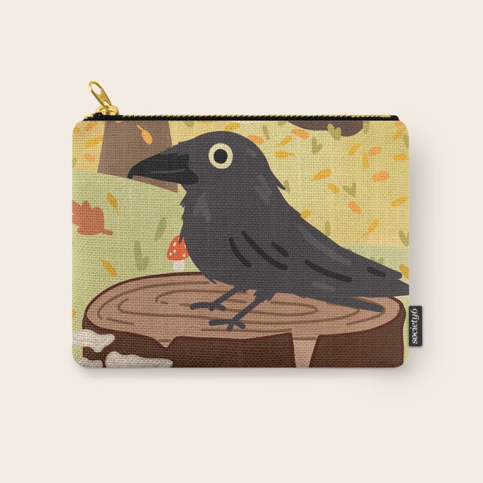 Woodland Crow Carry All Pouch Gallery Image 1