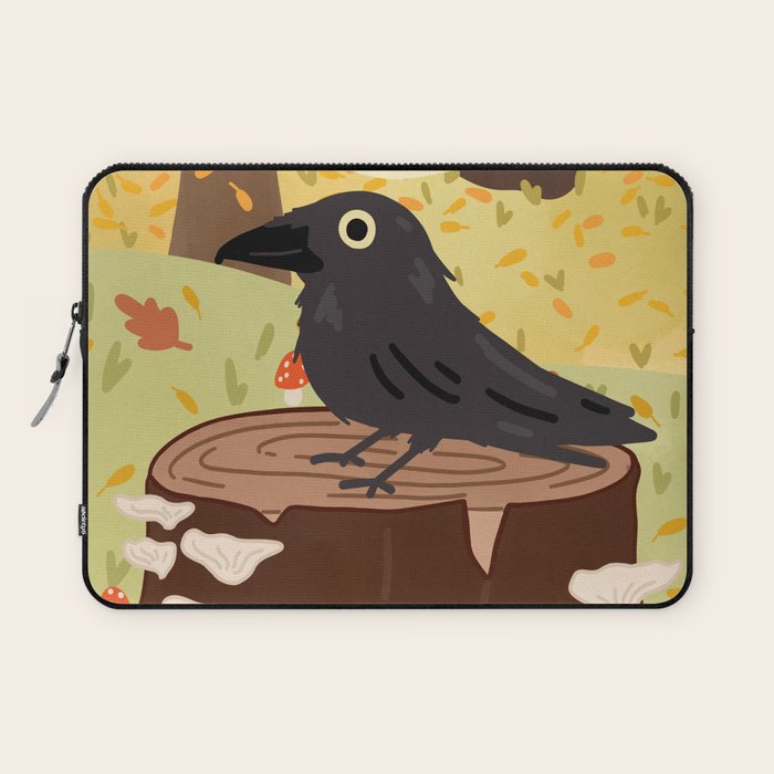 Woodland Crow Laptop Sleeve Gallery Image 1