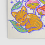 Kittens & Shrooms - Rainbow & Indigo on White Poster Gallery Image 3
