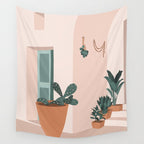 Summer doorway in Greece Wall Tapestry Gallery Image 4