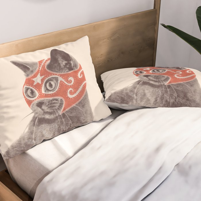 Cat Wrestler Pillow Sham Gallery Image 2
