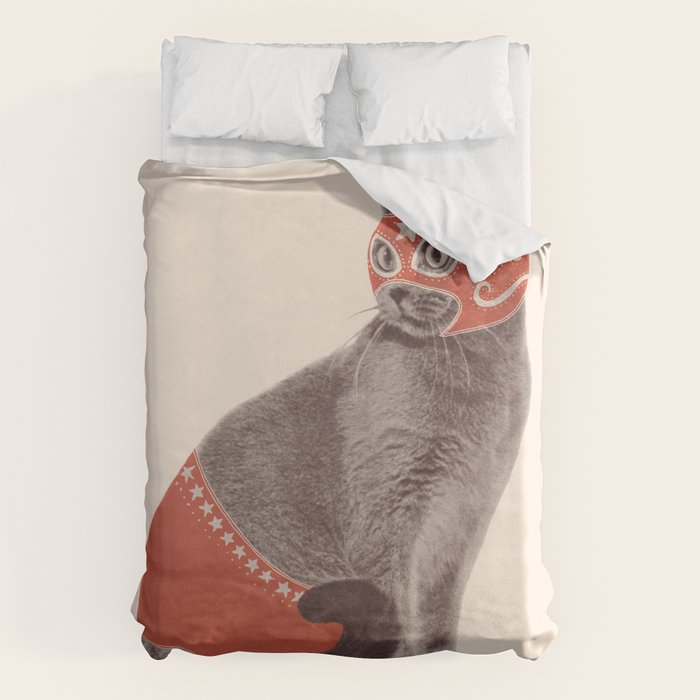 Cat Wrestler Duvet Cover Gallery Image 6