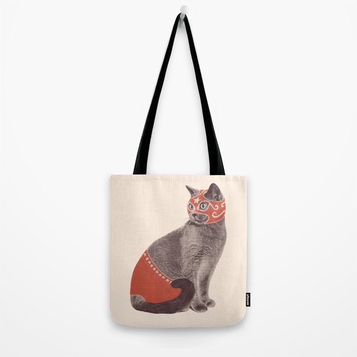 Cat Wrestler Tote Bag Gallery Image 2