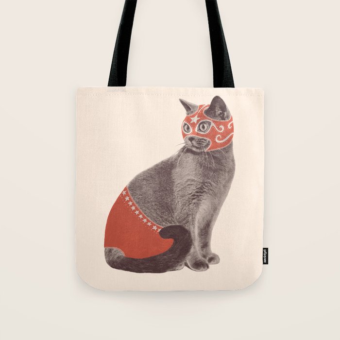 Cat Wrestler Tote Bag Gallery Image 1