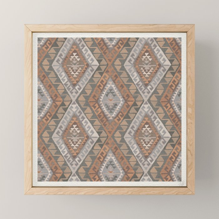 Kilim - earthy Mini Art Print Gallery Image 1