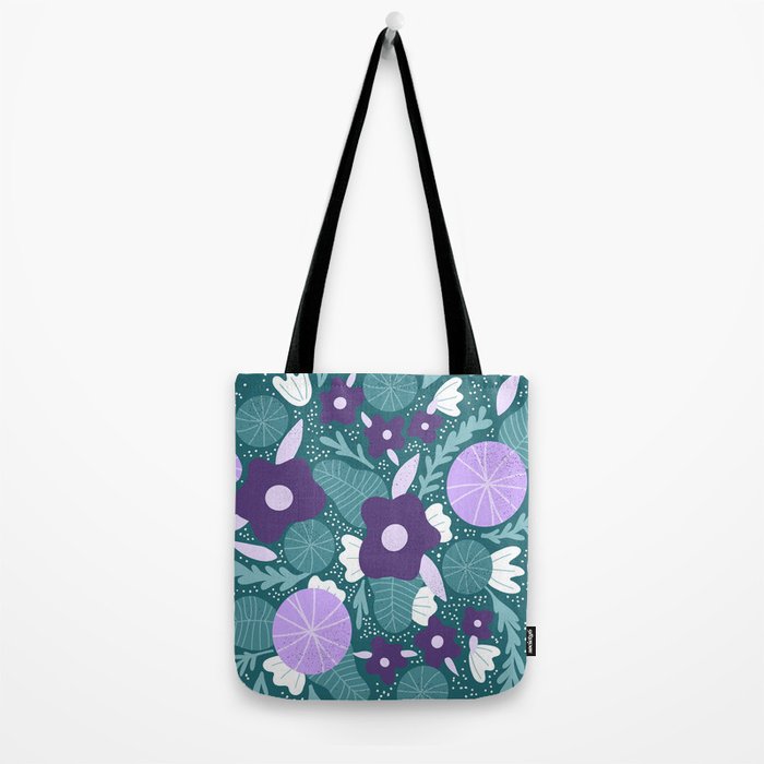 Violet and purple flowers Tote Bag Gallery Image 2