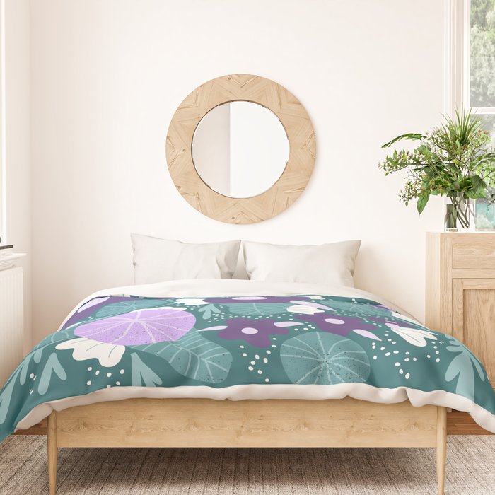 Violet and purple flowers Duvet Cover Gallery Image 3