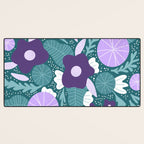 Violet and purple flowers Desk Mat Gallery Image 3
