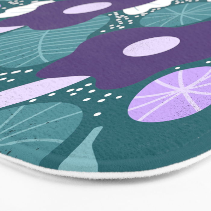 Violet and purple flowers Bath Mat Gallery Image 3