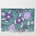 Violet and purple flowers Wall Hanging Gallery Image 1