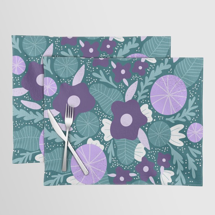 Violet and purple flowers Placemat Gallery Image 1