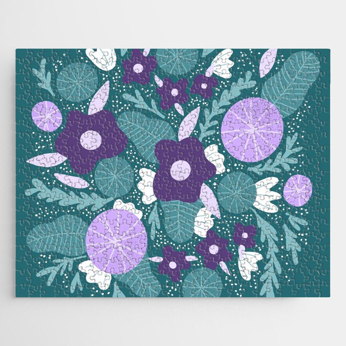 Violet and purple flowers Jigsaw Puzzle Gallery Image 1