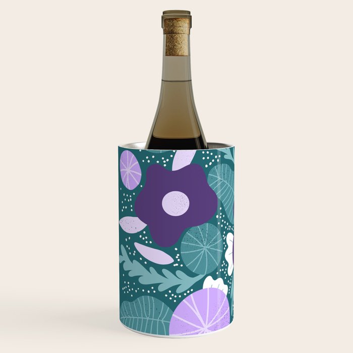 Violet and purple flowers Wine Chiller Gallery Image 2