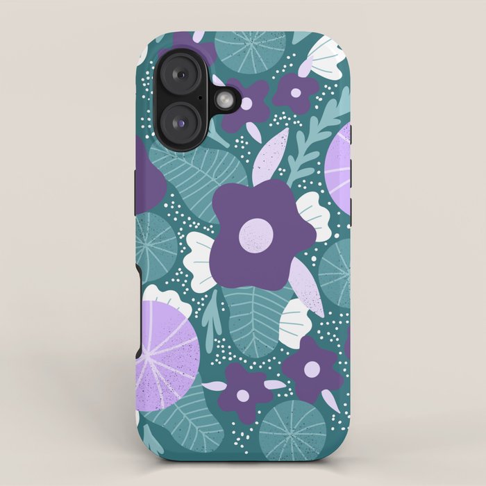Violet and purple flowers iPhone Case Gallery Image 1